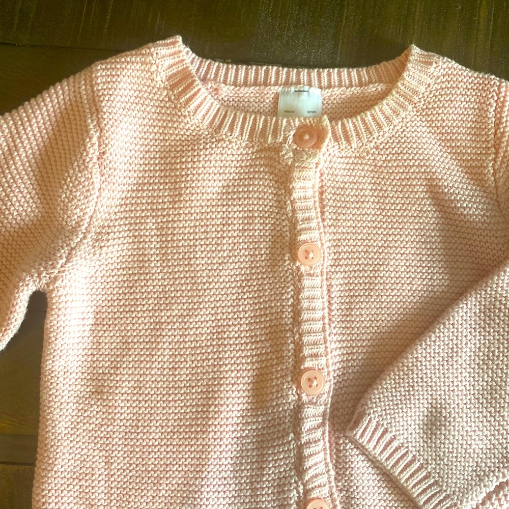 Pink sweater NWOT 9m